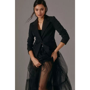 New Anthropologie Maeve Slim Blazer $170 SIZE 8 Black